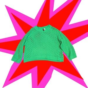 H&M Green Sweater Casual Knitwear